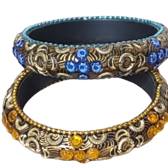 Jewelry - Set of 2 Bohemian Moroccan Style Bollywood Bangle Bracelets